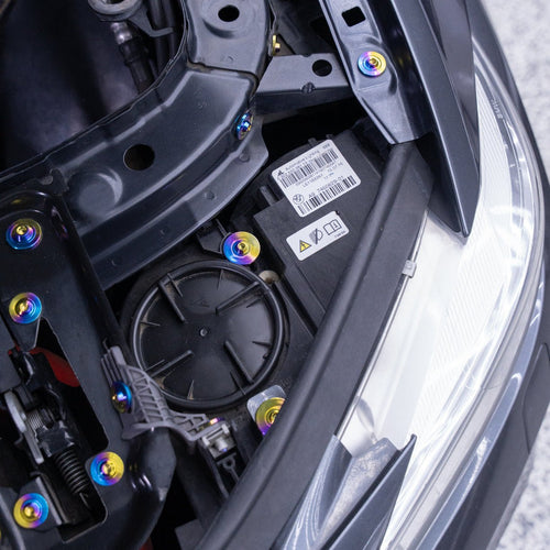 JDC Titanium Headlight Hardware Kit | 2014-2020 BMW F80 M3/M4