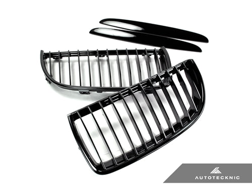 AutoTecknic Gloss Black Front Grille Set - E90 Sedan/ E91 Wagon | 3 Series