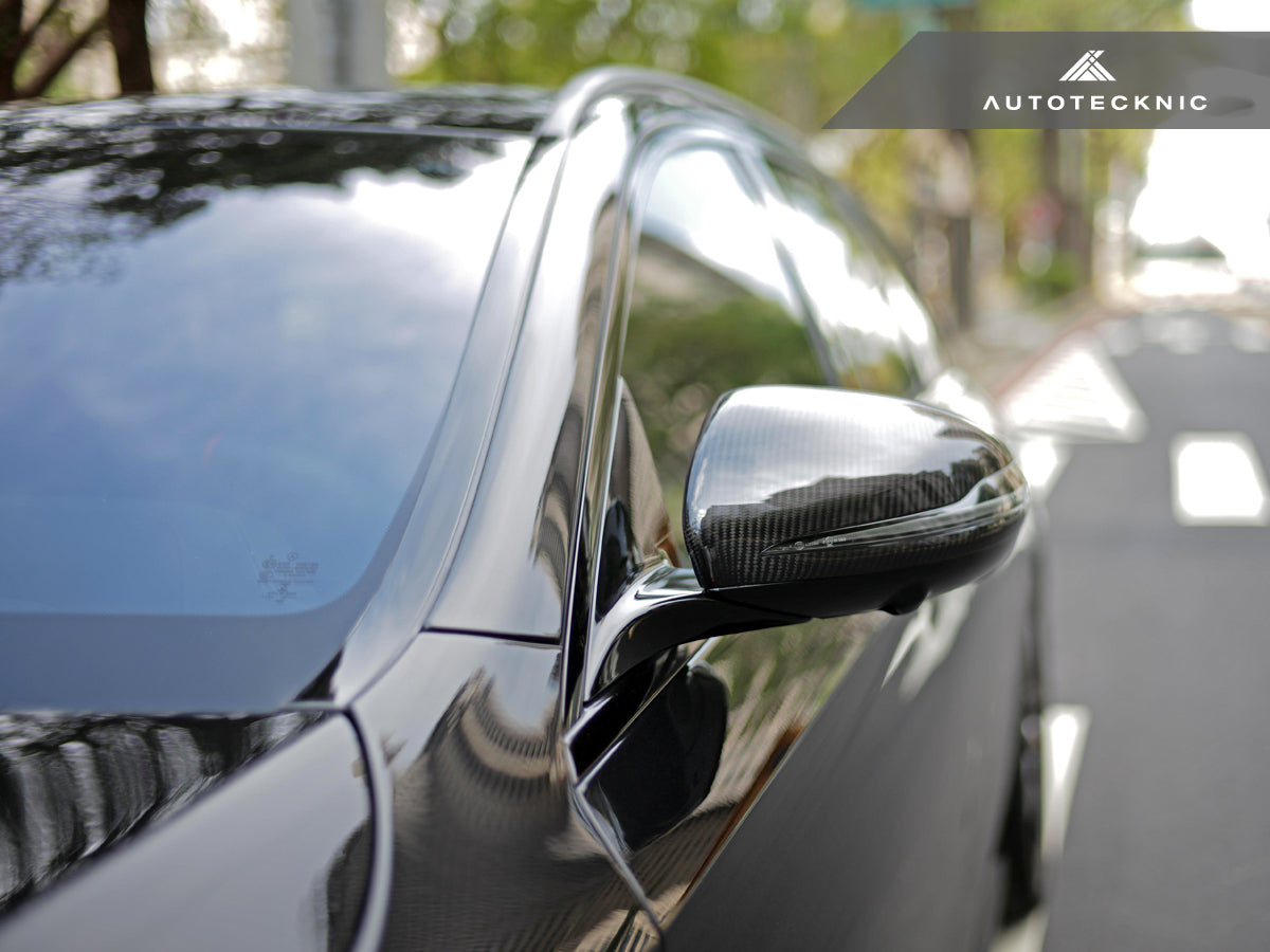 AutoTecknic Replacement Version II Dry Carbon Mirror Covers - Mercedes-Benz W213 E-Class
