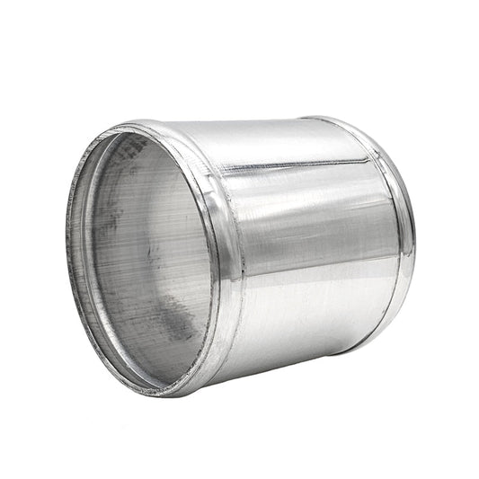 2.500" OD Aluminum Joiner with Bead Rolled Ends - Polished OD - 6061 Aluminum
