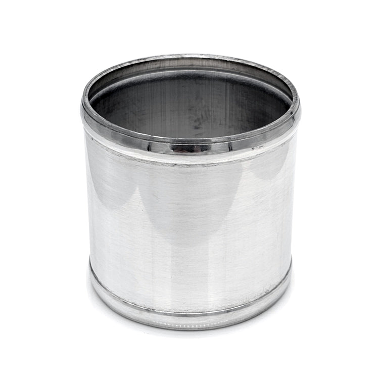 3.500" OD Aluminum Joiner with Bead Rolled Ends - Polished OD - 6061 Aluminum