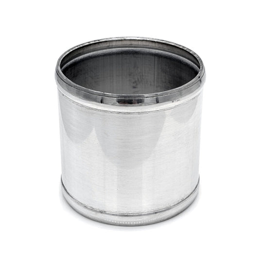 3.500" OD Aluminum Joiner with Bead Rolled Ends - Polished OD - 6061 Aluminum