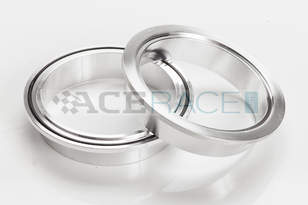 5.000" V-Band Assembly  - Aluminum "Male + O-Ring/Female" Flanges, 304 Stainless Clamp