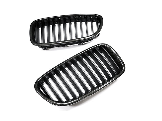 AutoTecknic Carbon Fiber Front Grille Set - BMW F10 Sedan | F11 Wagon | 5-Series