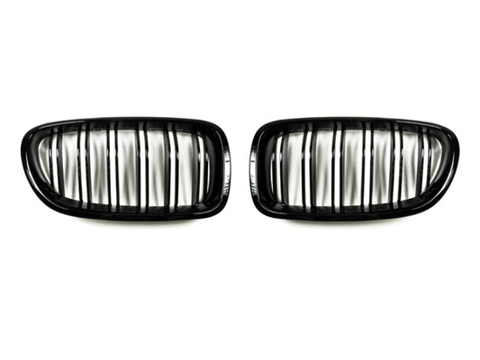 AutoTecknic Dual-Slat Glazing Black Front Grille Set - BMW F10 5-Series | M5