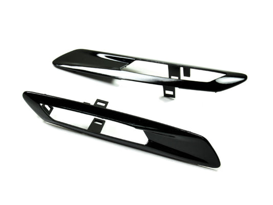 AutoTecknic Replacement Glazing Black Fender Light Trims - BMW F10 Sedan | F11 Wagon | 5-Series