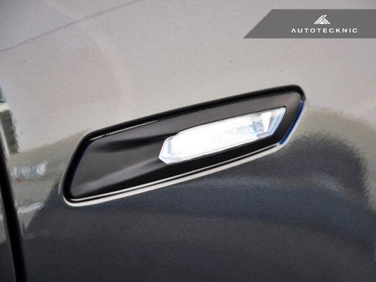 AutoTecknic Replacement Stealth Black Fender Light Trims - BMW F10 Sedan | F11 Wagon | 5-Series