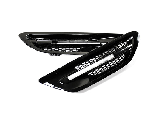 AutoTecknic Replacement Glazing Black Fender Vents - BMW F10 M5