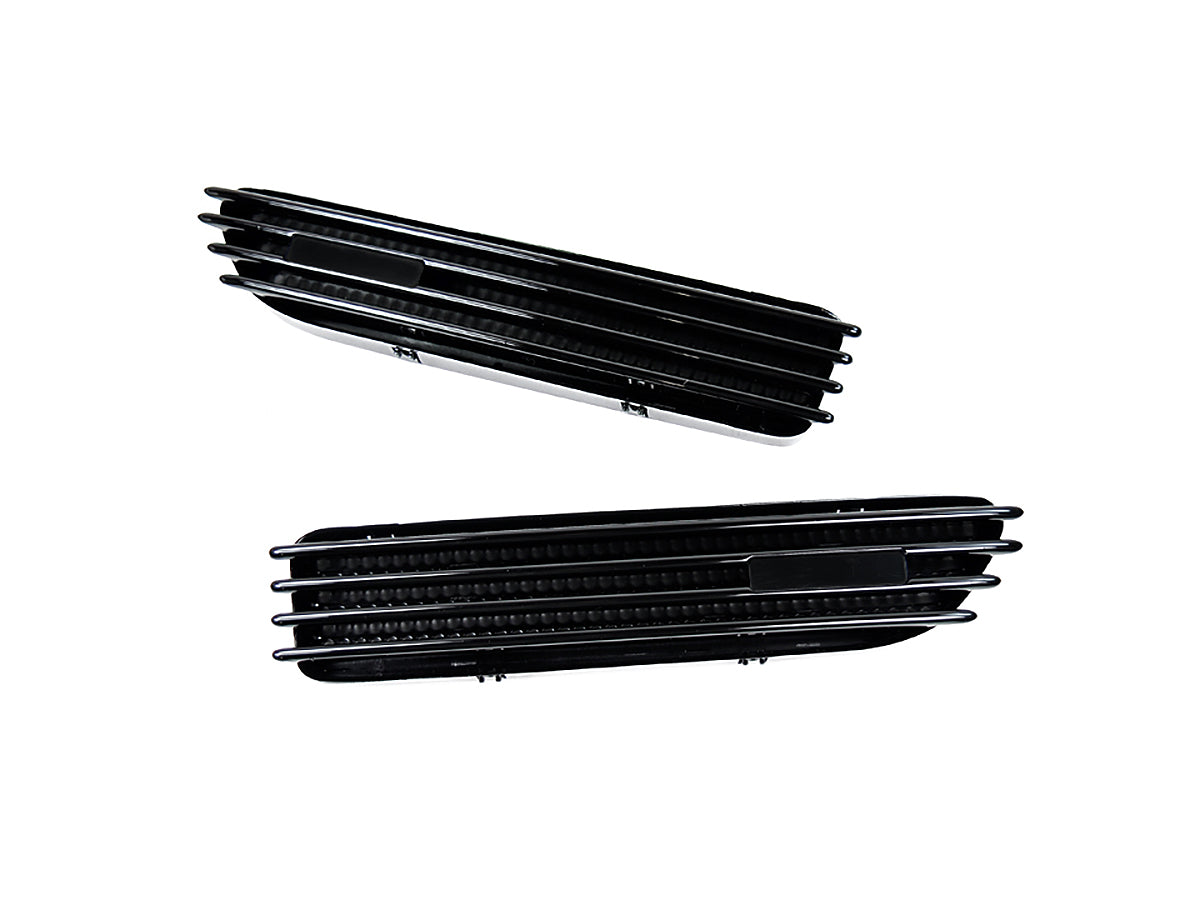 AutoTecknic Replacement Glazing Black Fender Gills - BMW E46 M3