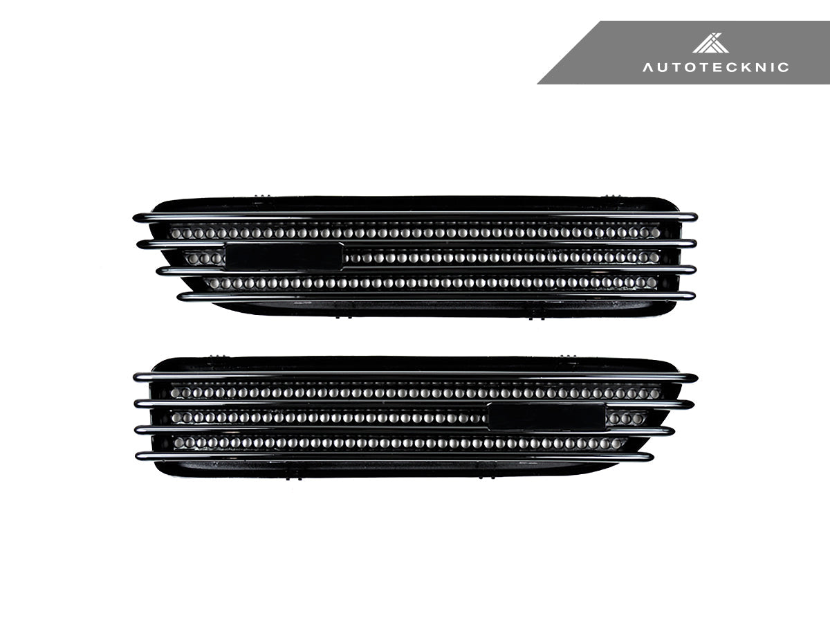 AutoTecknic Replacement Glazing Black Fender Gills - BMW E46 M3