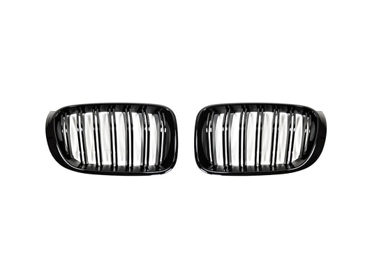 AutoTecknic Glazing Black Front Grille Set - BMW F25 X3 LCI | F26 X4 LCI