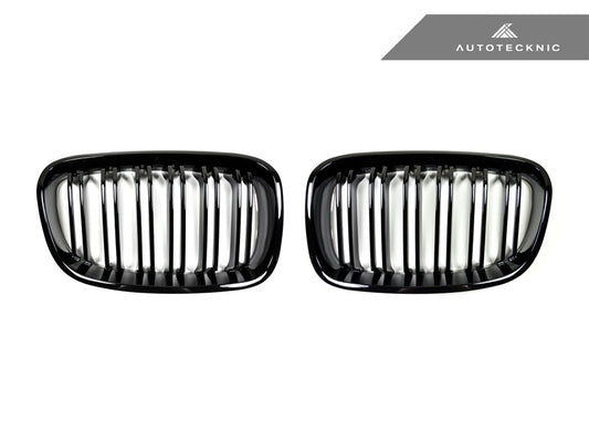 AutoTecknic Dual-Slats Gloss Black Front Grille Set - F20 1-Series