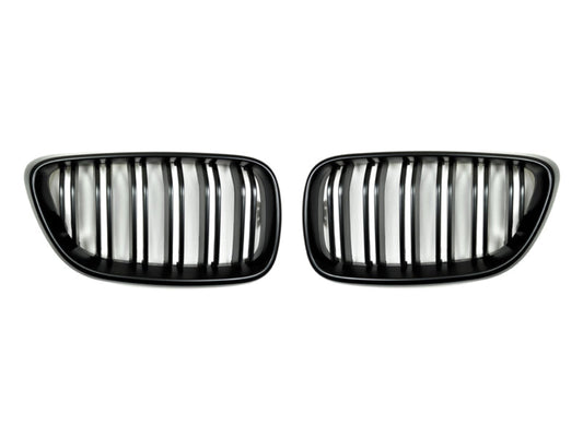 AutoTecknic Dual-Slats Stealth Black Front Grille Set - F87 M2 | F22 2-Series