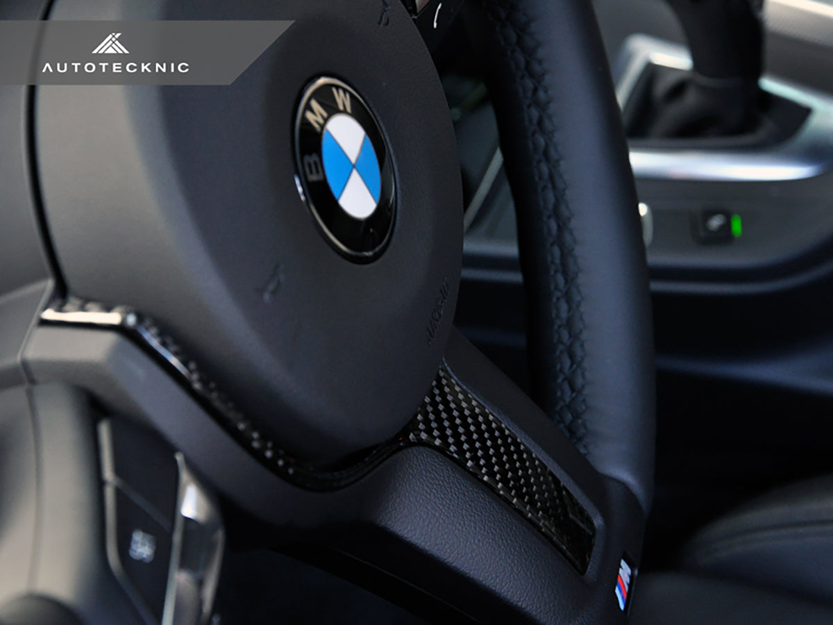 AutoTecknic Carbon Fiber M-Sport Steering Wheel Trim - BMW F10 5-Series | F06/ F12/ F13 6-Series