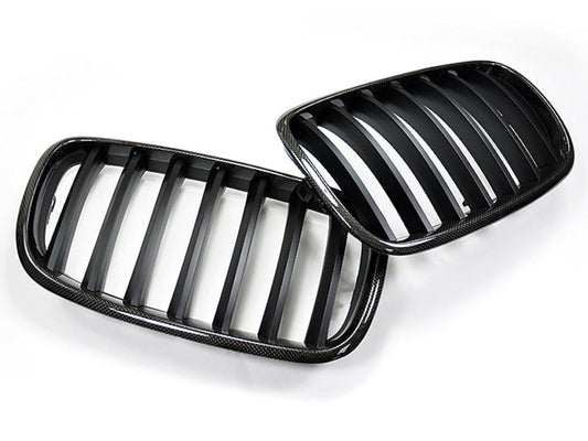 AutoTecknic Carbon Fiber Front Grille Set - BMW E70 X5 | X5M | E71 X6 | X6M
