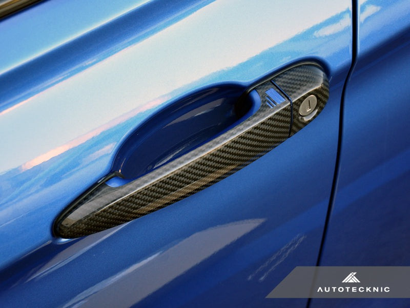 AutoTecknic Dry Carbon Fiber Door Handle Trims - BMW F30/ F31/ F34 3-Series