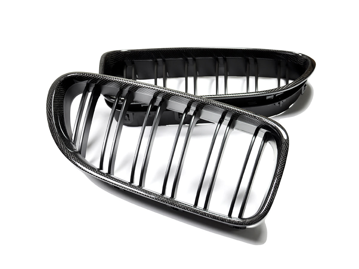 AutoTecknic Dual-Slats Carbon Fiber Front Grille Set - BMW F06 Gran Coupe | F12 Coupe | F13 Cabrio | 6-Series & M6