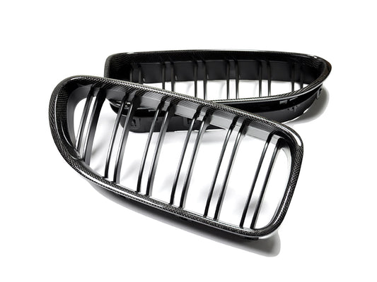 AutoTecknic Dual-Slats Carbon Fiber Front Grille Set - BMW F06 Gran Coupe | F12 Coupe | F13 Cabrio | 6-Series & M6