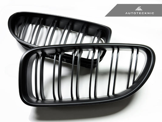 AutoTecknic Dual-Slats Stealth Black Front Grille Set - F06 Gran Coupe/ F12 Coupe/ F13 Cabrio | 6 Series & M6