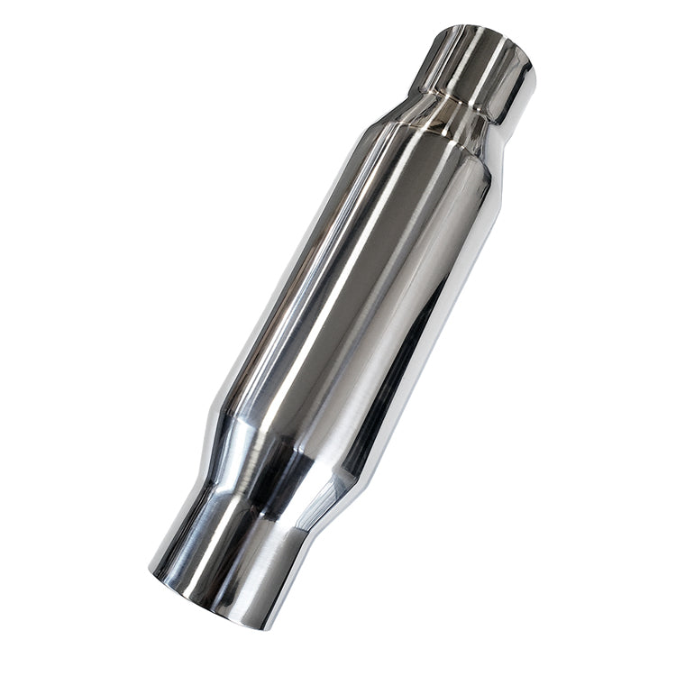 Bottle Style Resonator - 4.000" Inlet/Outlet x 18" Long - 304 Stainless