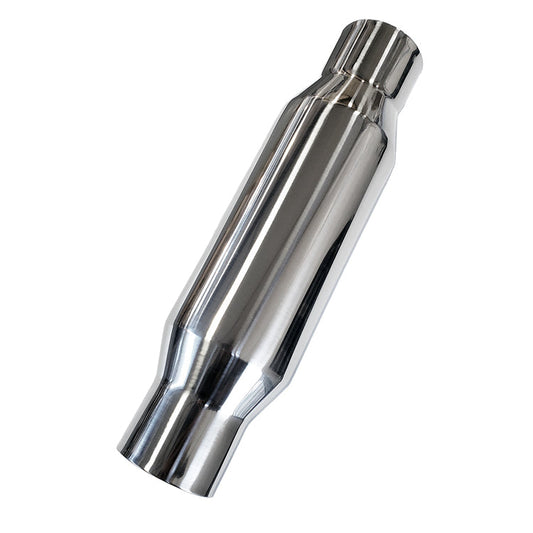 Bottle Style Resonator - 4.000" Inlet/Outlet x 18" Long - 304 Stainless