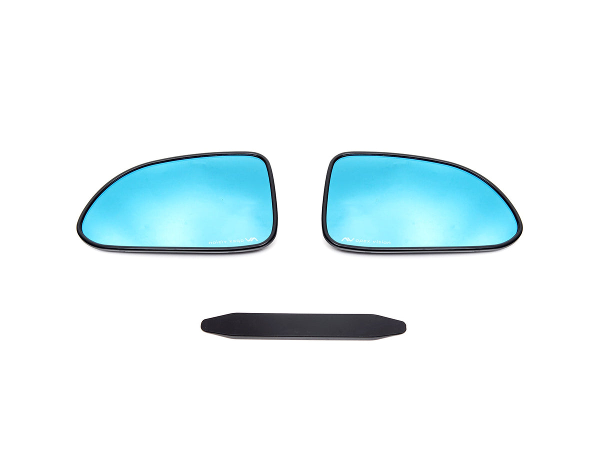 ApexVision Blue Tinted Side View Mirror Glass Set w/ Defrost - Honda S2000 AP1/AP2