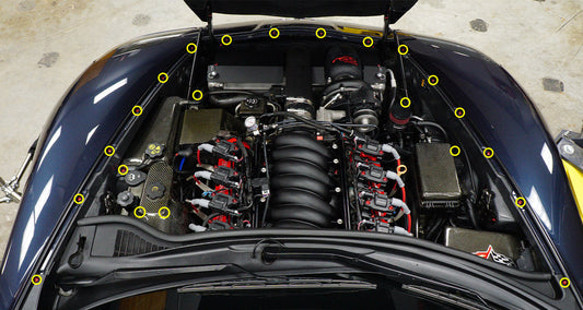 Stage 2 Titanium Hardware Engine Bay Kit - Chevrolet Corvette C6 (2005-2013)