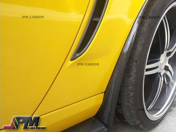 Z06 Style Carbon Fiber Side Skirt Add-on Lips & Mud Flaps Fits For 2005-2013 Chevrolet Corvette C6 Z06 ZR1 Only
