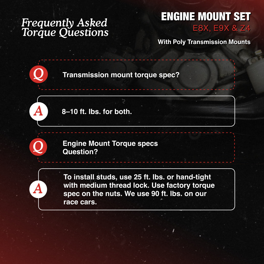 E8x, E9x & Z4 Engine Mounts