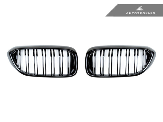 AutoTecknic Dual-Slats Gloss Black Front Grille Set - G30 5-Series Pre-LCI