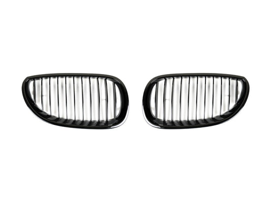 AutoTecknic Glazing Black Front Grille Set - BMW E60 5-Series | M5