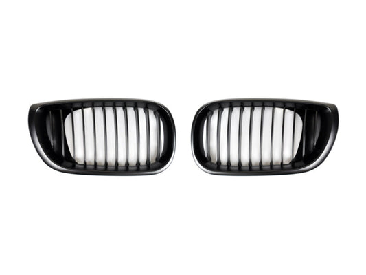 AutoTecknic Glazing Black Front Grille Set - BMW E46 3-Series LCI Sedan (2002-2005)