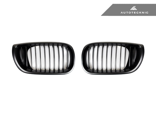 AutoTecknic Gloss Black Front Grille Set - E46 3-Series LCI Sedan (2002-2005)