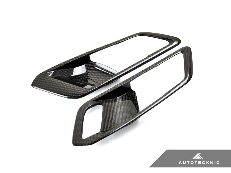 AutoTecknic Dry Carbon Interior Door Handle Trim Set - BMW G80 M3