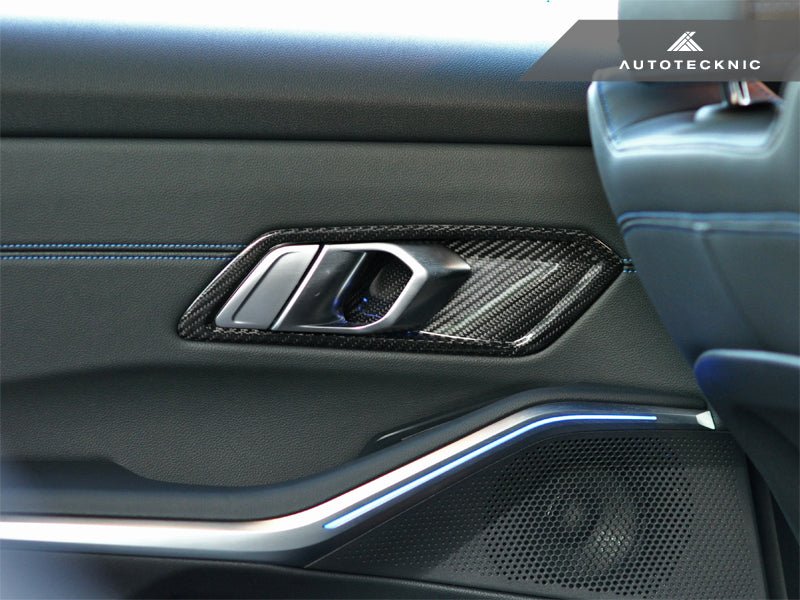 AutoTecknic Dry Carbon Interior Door Handle Trim Set - G80 M3