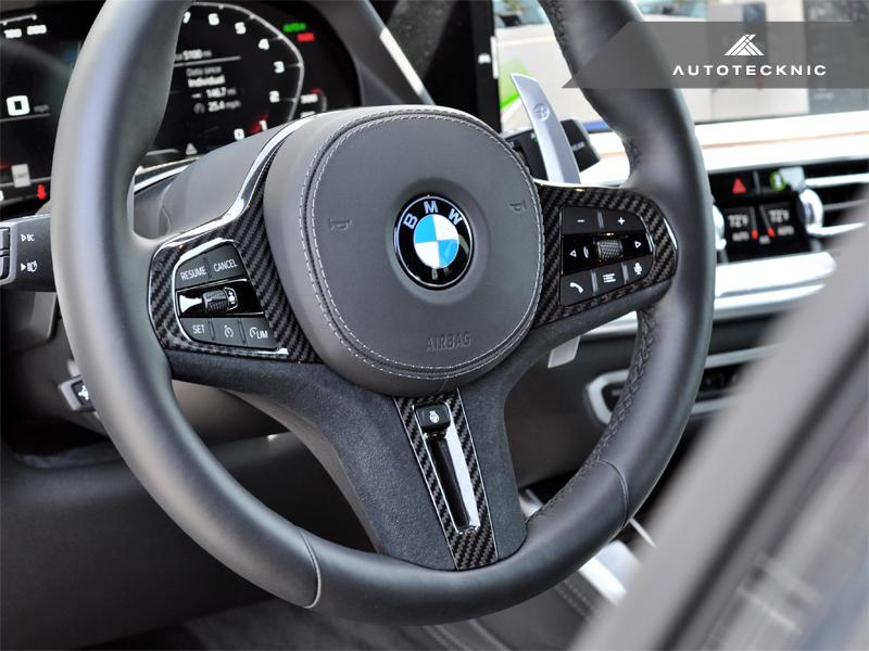 AutoTecknic Carbon Alcantara Steering Wheel Trim - G22/ G26 4-Series