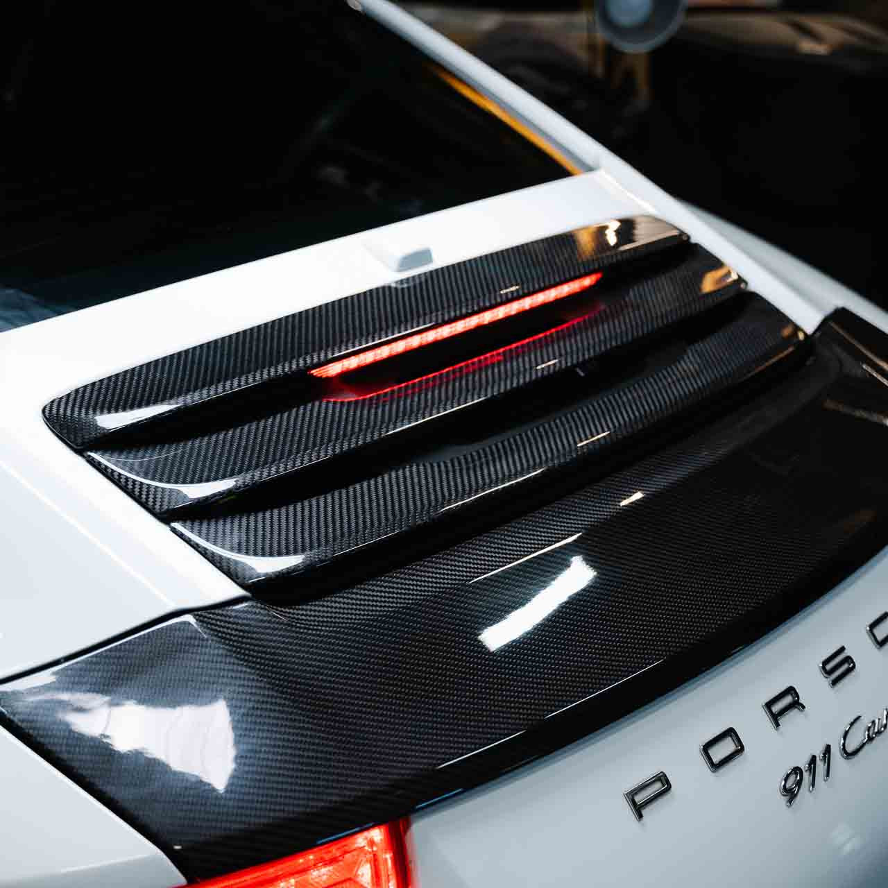 Rennline - Carbon Fiber Replacement Rear Louvers || 991.1 (Not Turbo/Turbo S/GTS/Anniversary/GT3/RS)