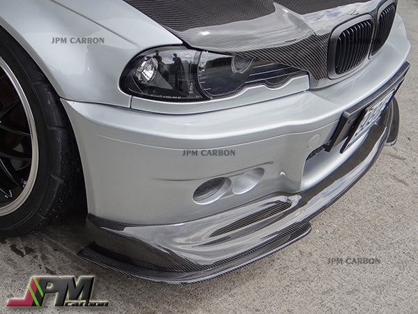 [JPMCarbon] AC2 Style Carbon Fiber Front Bumper Add-on Lip Fits For 2001-2006 BMW E46 M3 Only