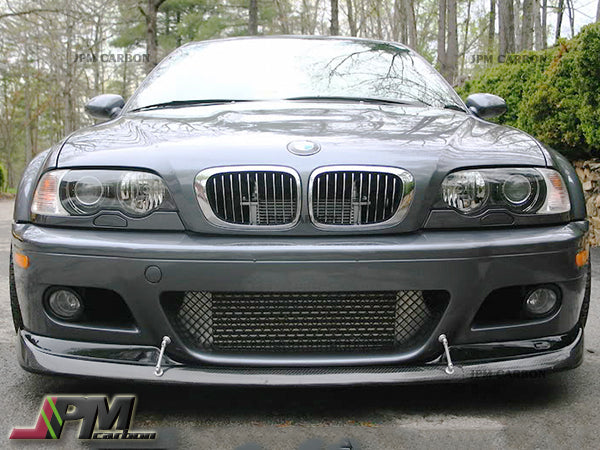 [JPMCarbon] AC Style Carbon Fiber Front Bumper Add-on Lip Fits For 2001-2006 BMW E46 M3 Only