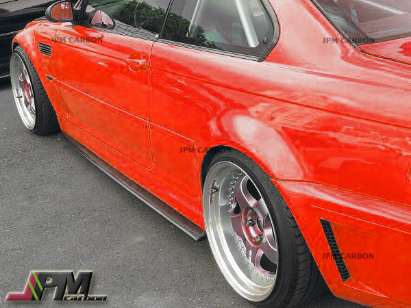 [JPMCarbon] DP Style Carbon Fiber Side Skirt Add-on Lip Fits For 2001-2006 BMW E46 M3 Only