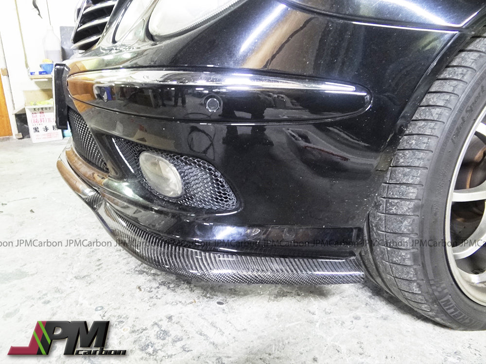 CS Style Carbon Fiber Front Bumper Add-on Lip Fits For 2006-2009 Mercedes-Benz W211 E63 AMG Only