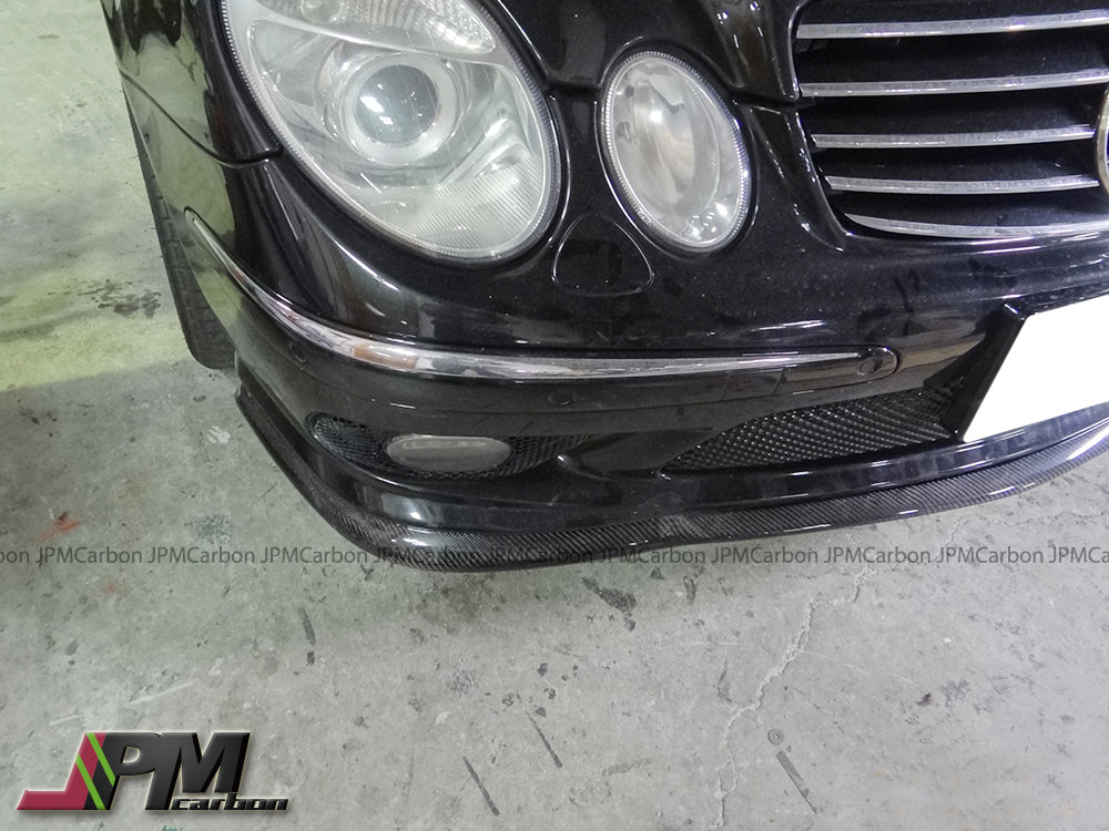 CS Style Carbon Fiber Front Bumper Add-on Lip Fits For 2006-2009 Mercedes-Benz W211 E63 AMG Only