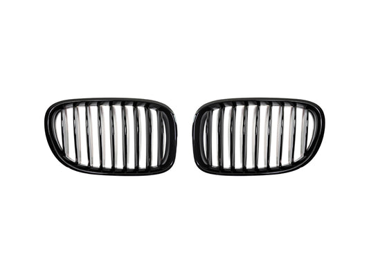 AutoTecknic Glazing Black Front Grille Set - F01/ F02 7-Series LCI
