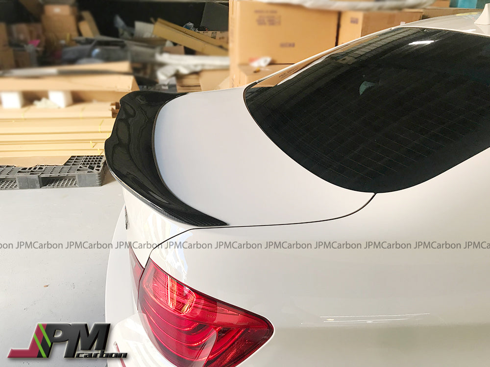 PSM Style Carbon Fiber Trunk Spoiler Fits For 2011-2016 BMW F10 5-Series Sedan Only
