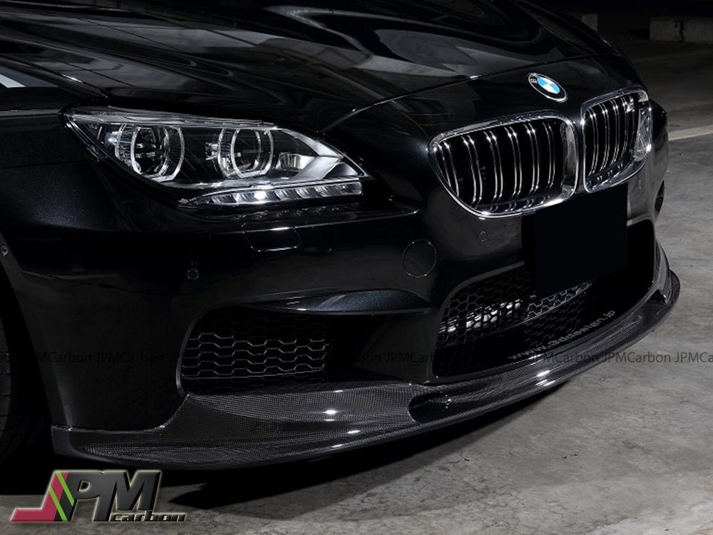 3D Style Carbon Fiber Front Bumper Add-on Lip Fits For 2012-2018 BMW F06 F12 F13 M6 Only