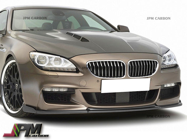 HM Style Carbon Fiber Front Bumper Add-on Lip Fits For 2012-2018 BMW F06 F12 F13 6-Series with M-Sport Package Only