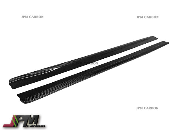 3D Style Carbon Fiber Side Skirt Add-on Lips Fits For 2014-2020 BMW F32 F33 F36 with M-Sport Package Only
