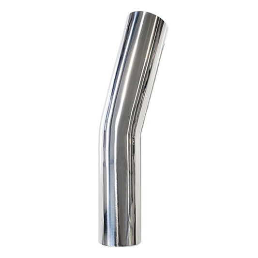 2.250" 16ga 15° Mandrel Bend - (3.375" CLR / 6.000" Legs) - Polished OD - 304 Stainless
