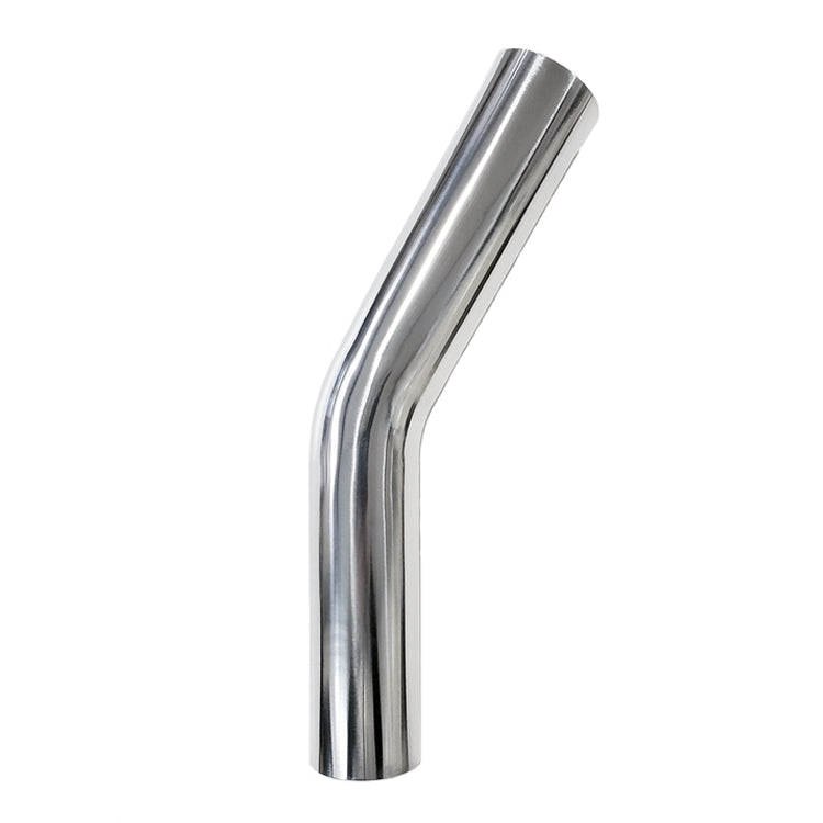 4.000" OD 14ga 30° Mandrel Bend - Polished OD - 6061 Aluminum - (6.000" CLR / 4.000" Legs)