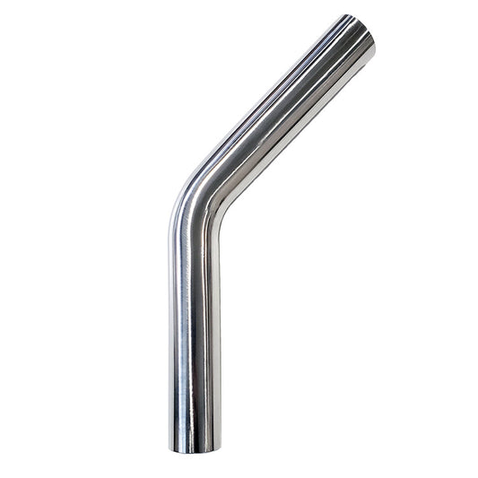 1.750" 16ga 45° Mandrel Bend - (2.625" CLR / 6.000" Legs) - Polished OD - 304 Stainless